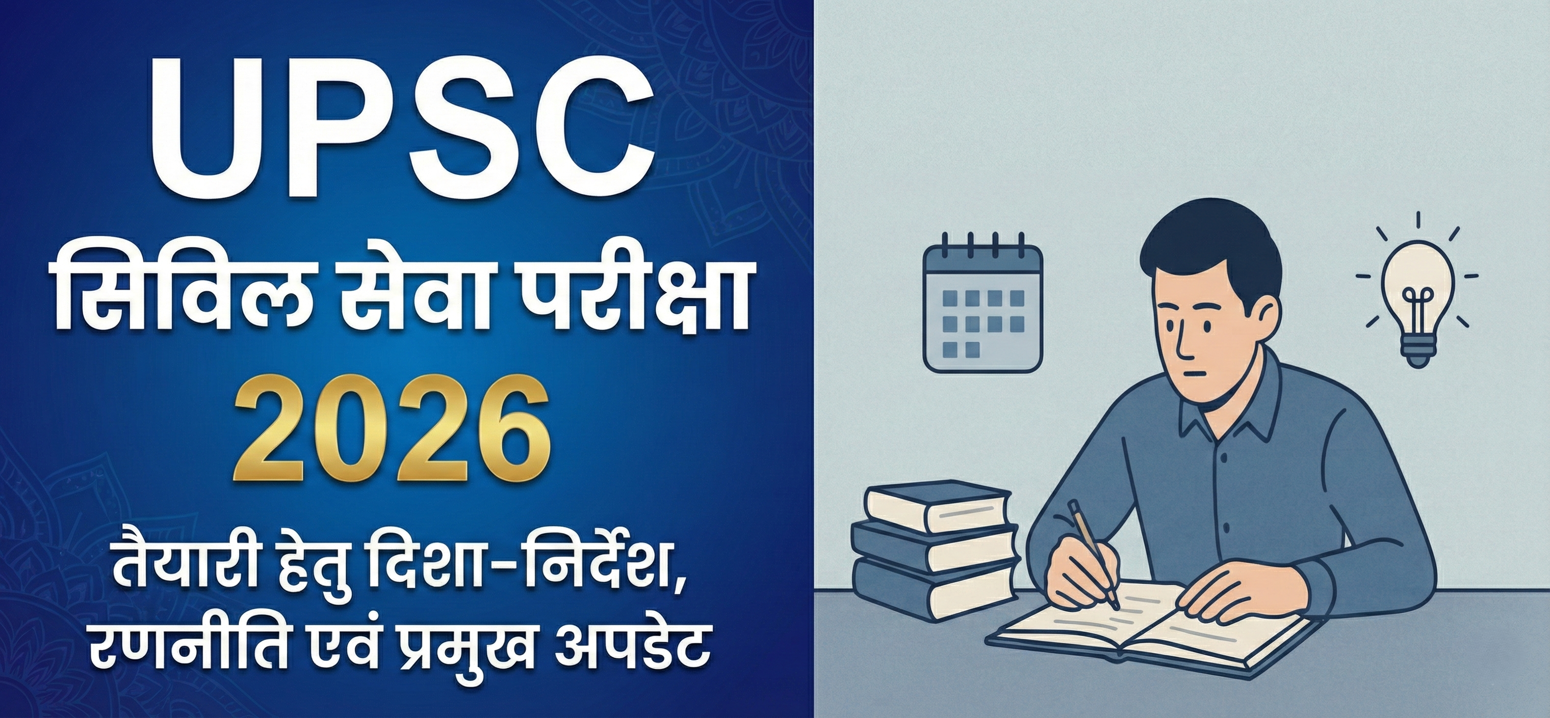 UPSC सिविल सेवा परीक्षा 2026: तैयारी हेतु दिशा-निर्देश, रणनीति एवं प्रमुख अपडेट