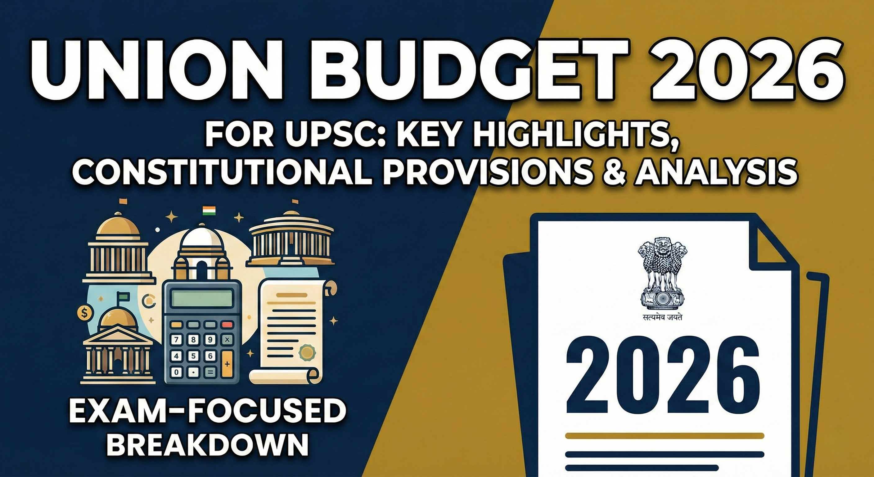 Union Budget 2026 for UPSC: Key Highlights, Constitutional Provisions & Analysis