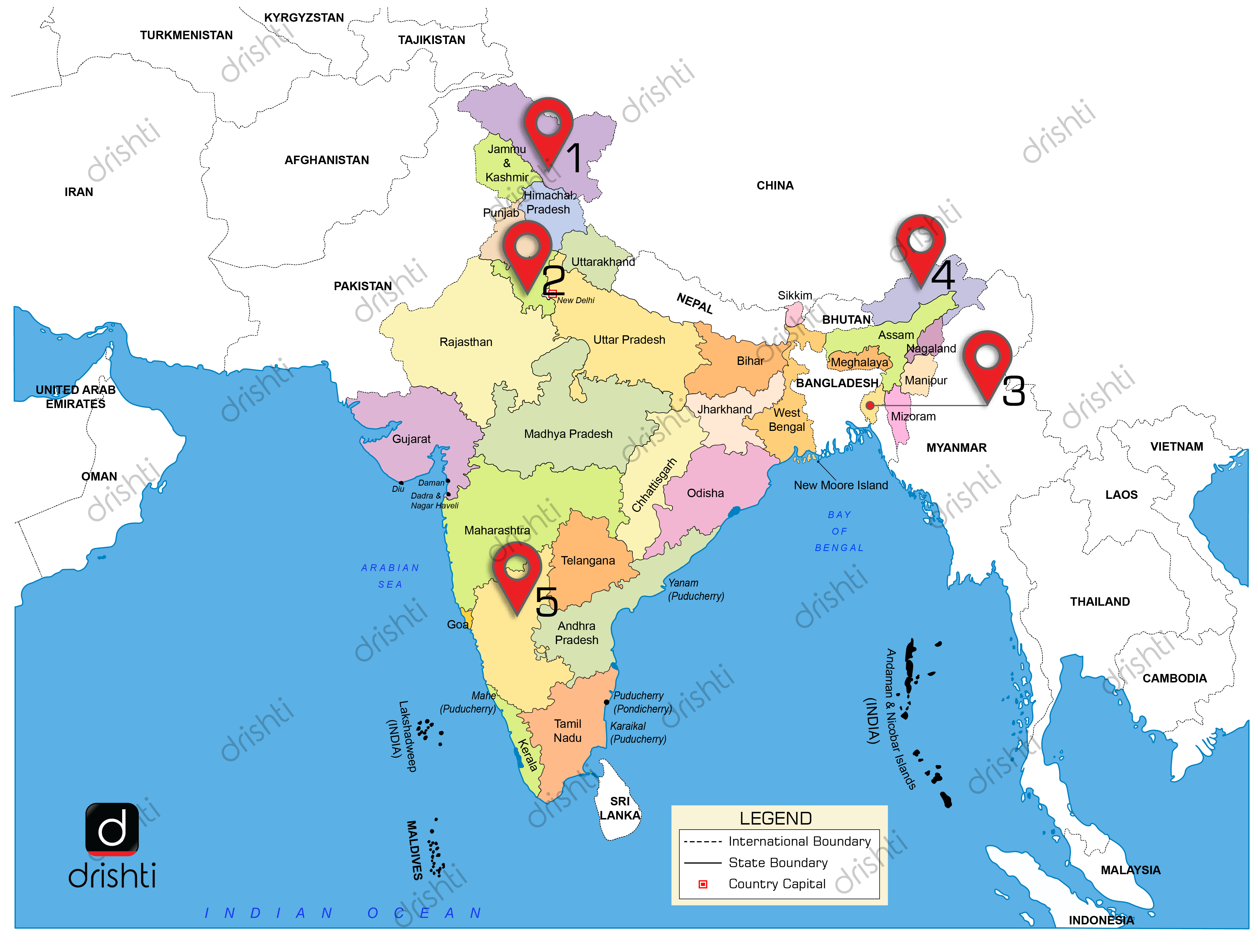 2021 Map Of India India Map : August (I) 2021 : Learning Through Maps