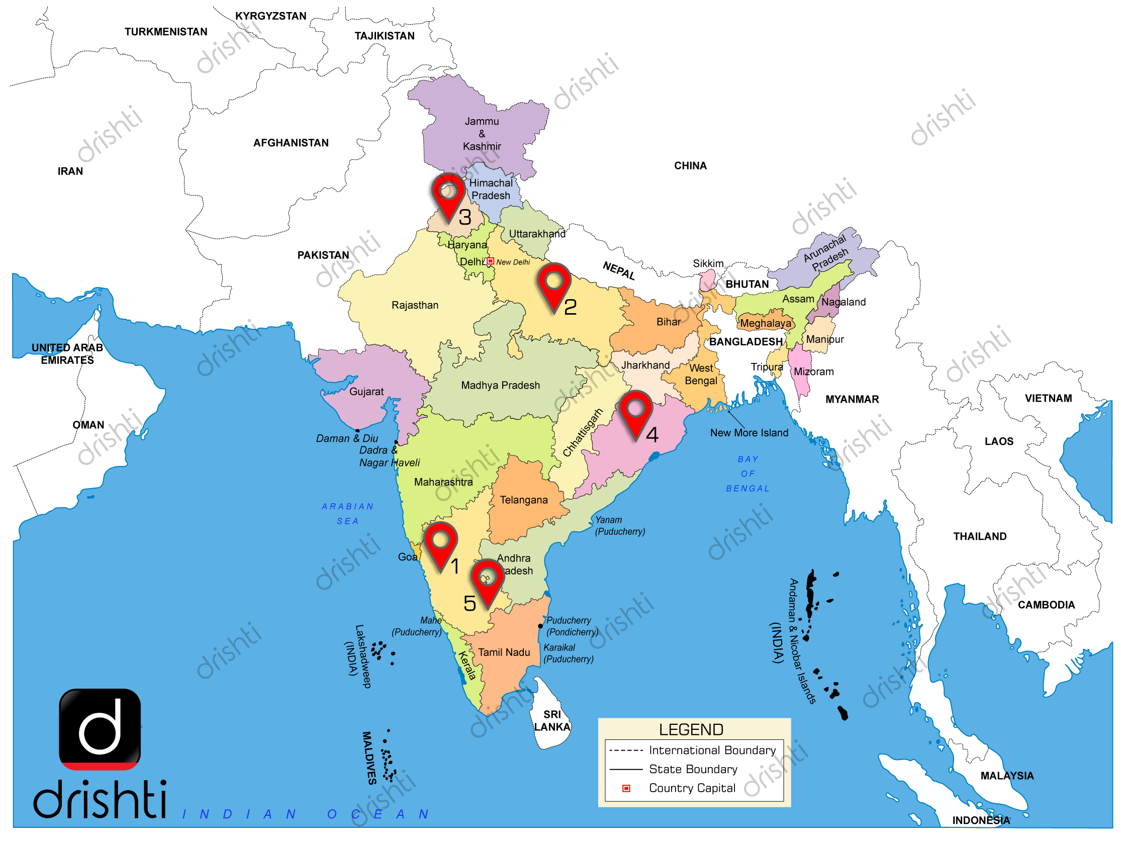 Prayagraj In India Map India Map : February (I) 2019 : Learning Through Maps