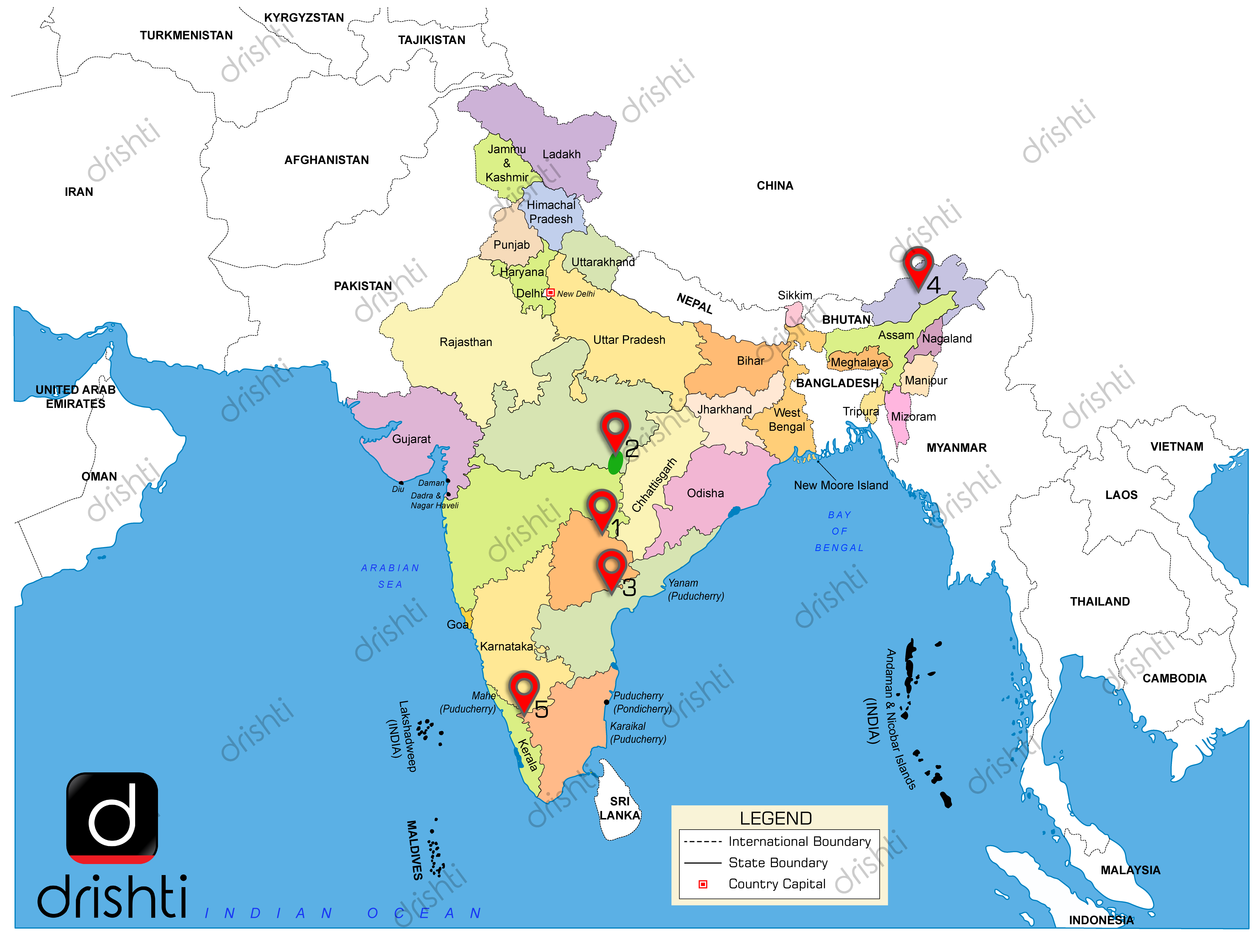 Wildlife Sanctuaries In India Map India Map : April (Ii) 2020 : Learning Through Maps