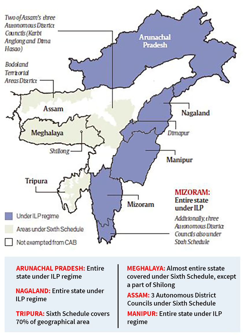 Image result for states in india with inner line permit