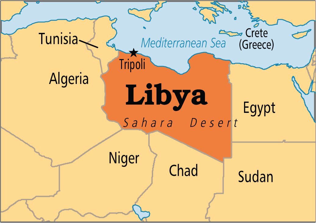Map Of Libya And Surrounding Countries Florida Gulf Map