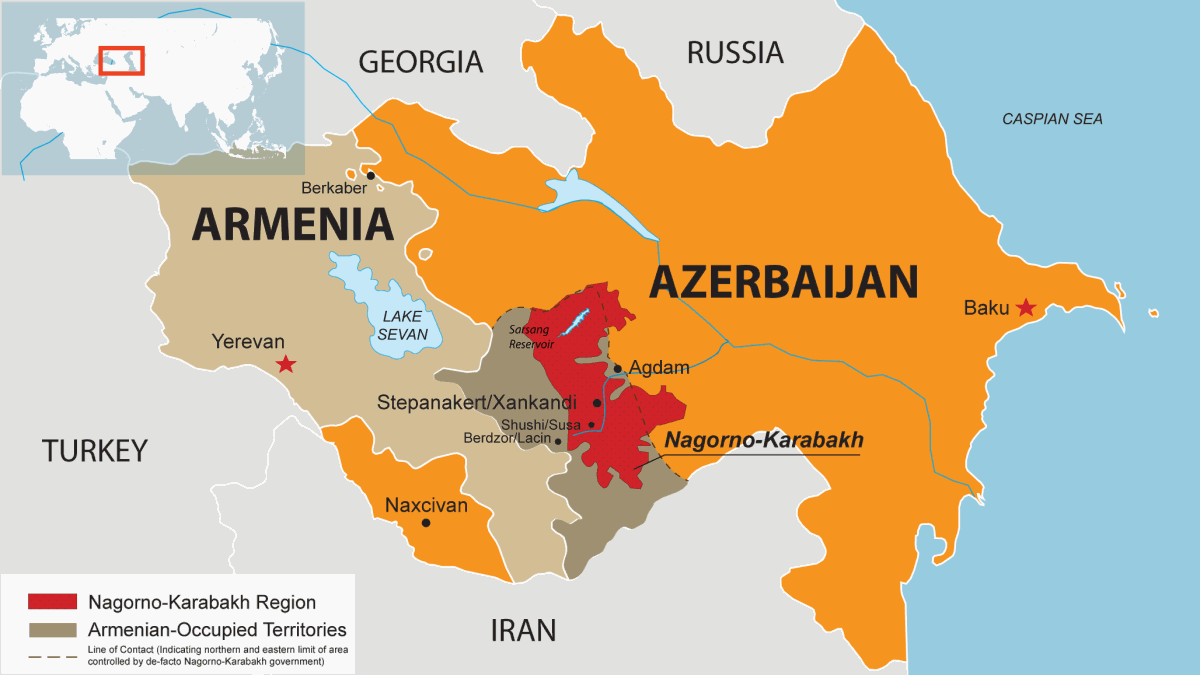 Armenia-Azerbaijan war: line of contact