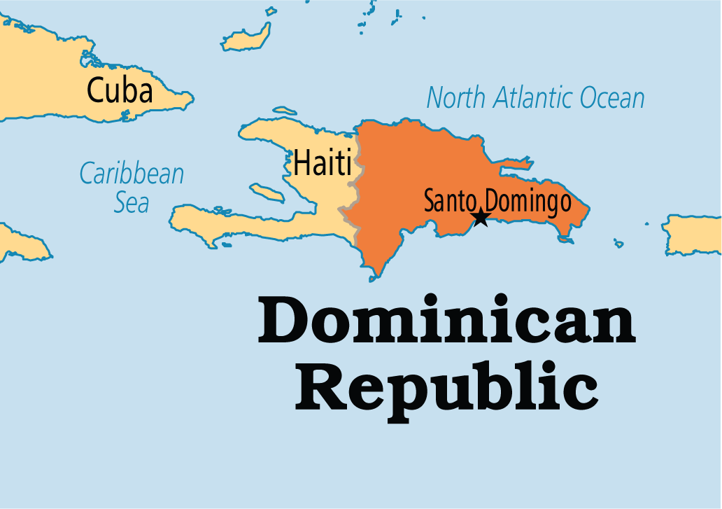Гаити какое государство. Доминиканская Республика на карте. Карта Доминиканы. Доминикана на карте.