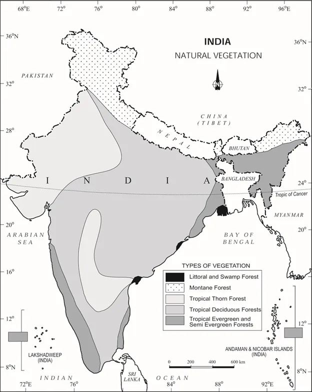 Tropical Rainforest In India Map