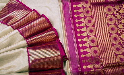 Buy Kanchipuram Semi Silk Sarees at best prices - Nishalika