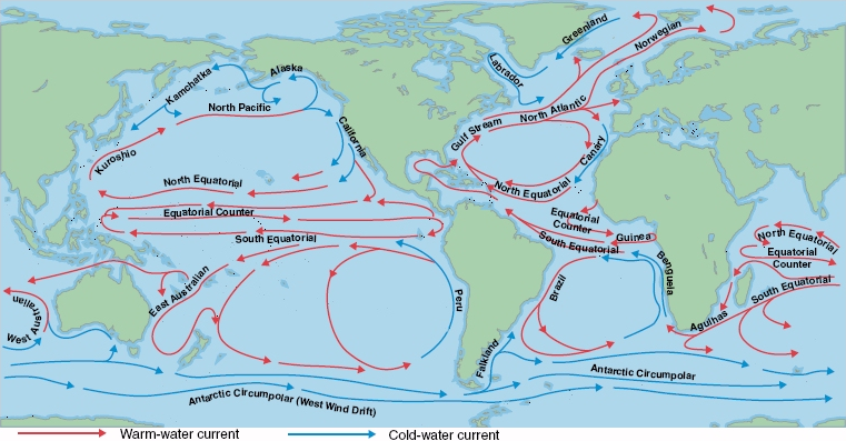 atlantic ocean currents map